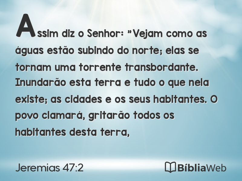 Jeremias 47:2 em imagem para compartilhar