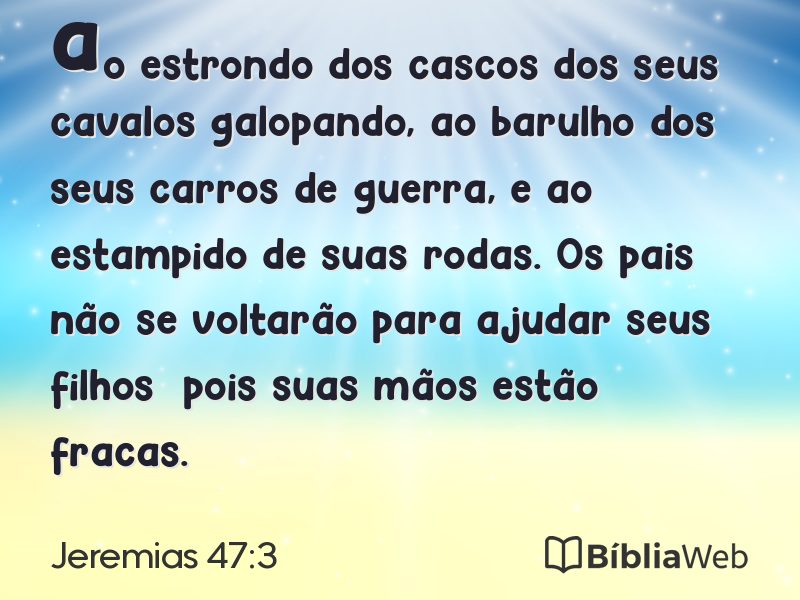 Jeremias 47:3 em imagem para compartilhar