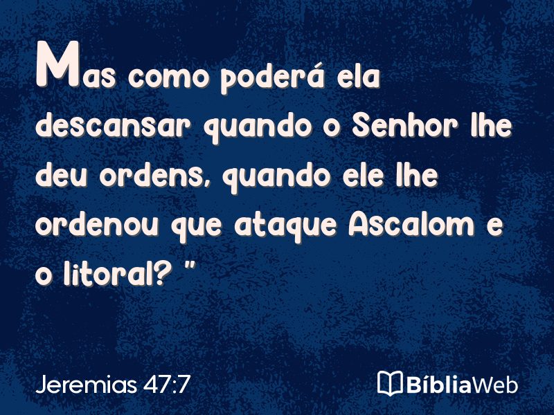 Jeremias 47:7 em imagem para compartilhar