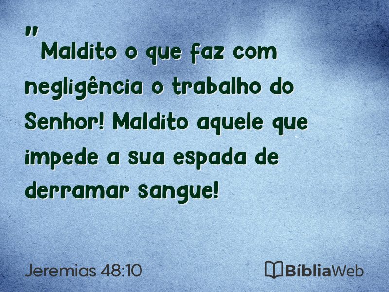 Jeremias 48:10 em imagem para compartilhar