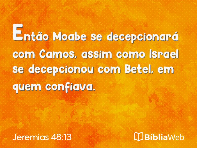 Jeremias 48:13 em imagem para compartilhar
