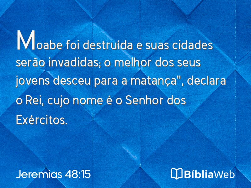 Jeremias 48:15 em imagem para compartilhar
