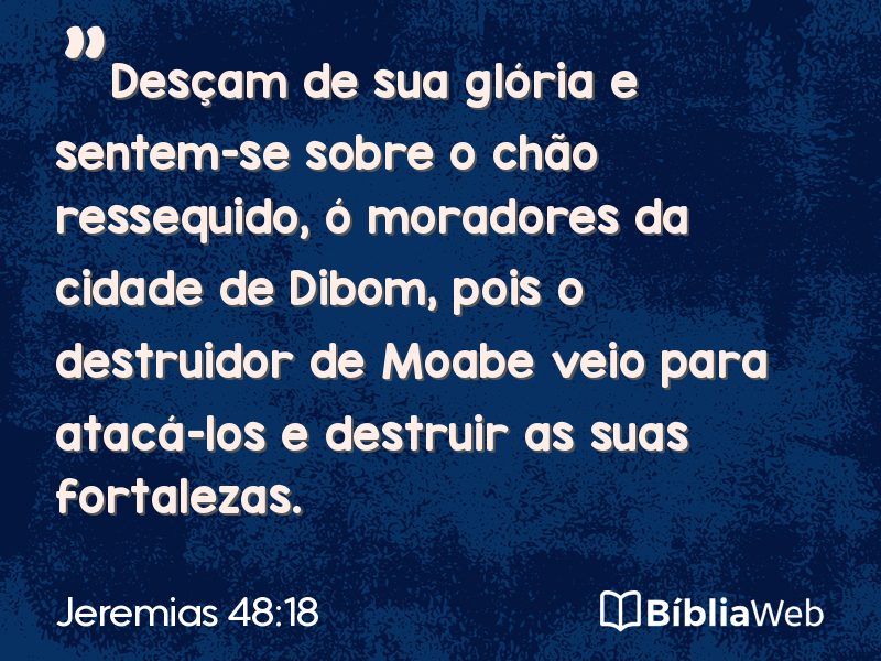 Jeremias 48:18 em imagem para compartilhar