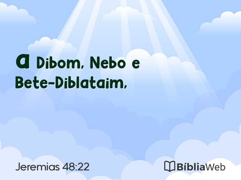 Jeremias 48:22 em imagem para compartilhar