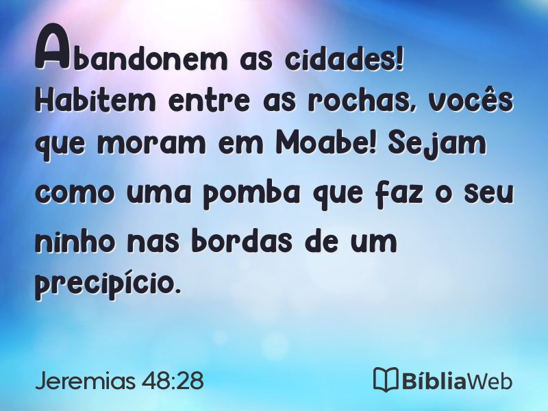 Jeremias 48:28 em imagem para compartilhar