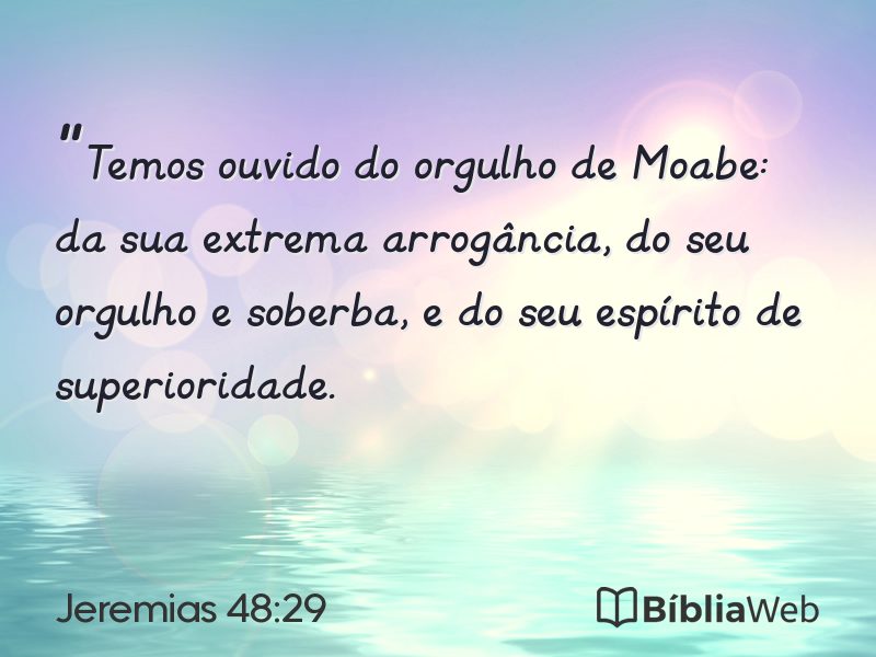Jeremias 48:29 em imagem para compartilhar