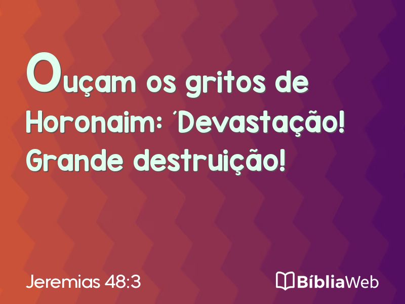 Jeremias 48:3 em imagem para compartilhar