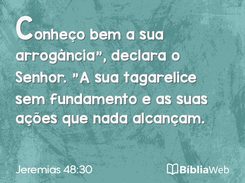 Jeremias 48:30 em imagem para compartilhar