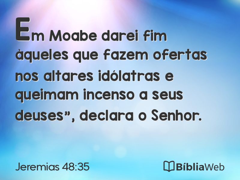 Jeremias 48:35 em imagem para compartilhar