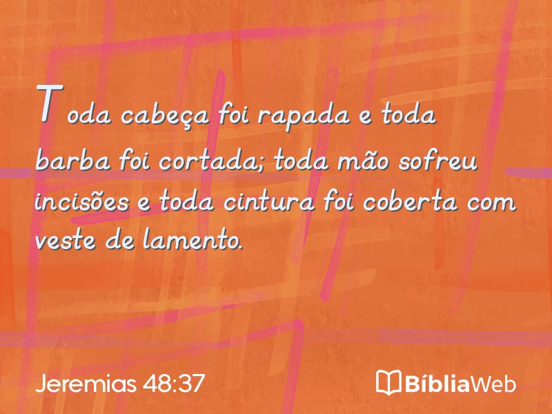 Jeremias 48:37 em imagem para compartilhar