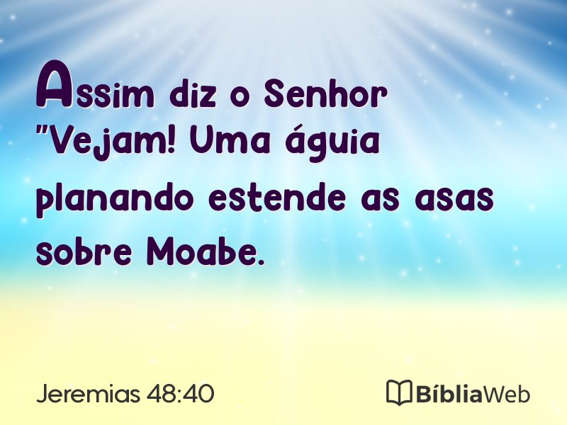 Jeremias 48:40 em imagem para compartilhar