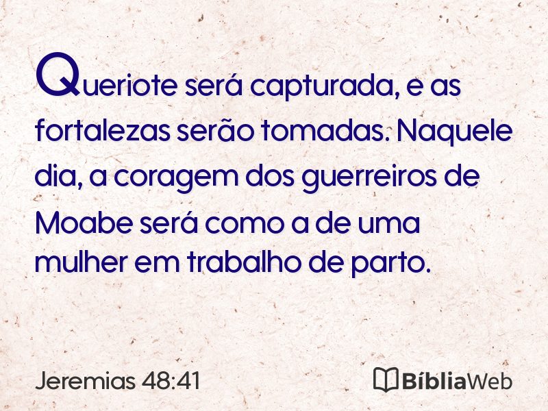Jeremias 48:41 em imagem para compartilhar