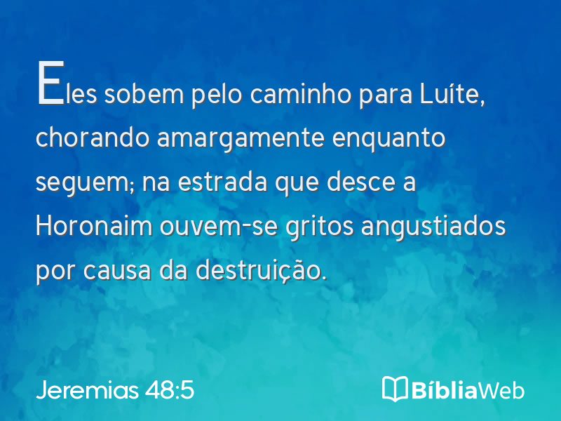 Jeremias 48:5 em imagem para compartilhar