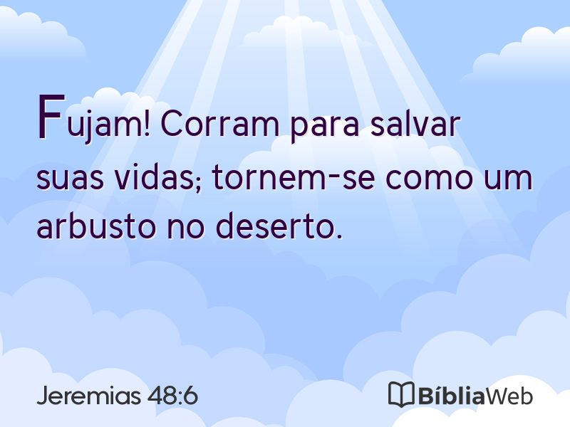 Jeremias 48:6 em imagem para compartilhar