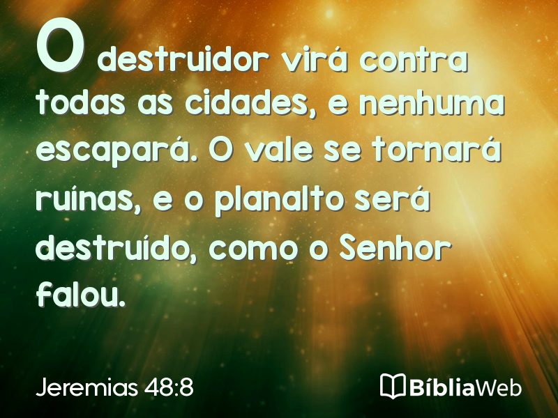 Jeremias 48:8 em imagem para compartilhar