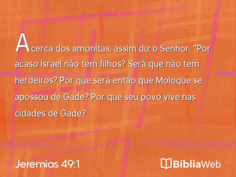 Jeremias 49:1 em imagem para compartilhar