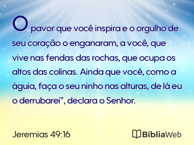 Jeremias 49:16 em imagem para compartilhar