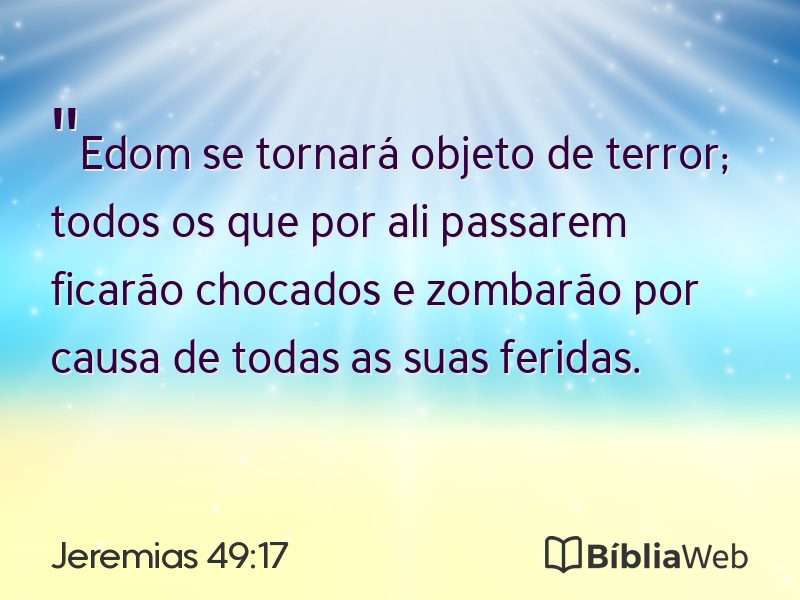 Jeremias 49:17 em imagem para compartilhar