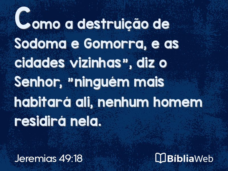 Jeremias 49:18 em imagem para compartilhar