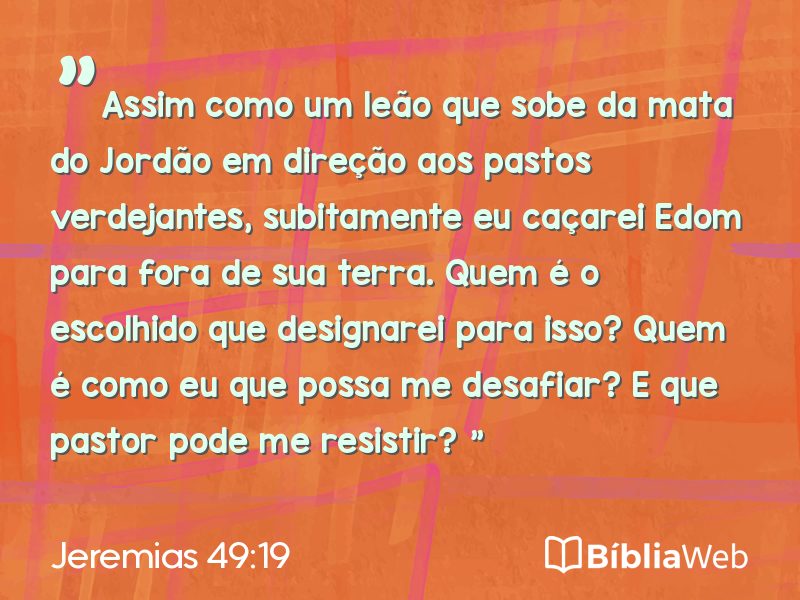 Jeremias 49:19 em imagem para compartilhar