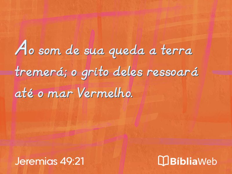 Jeremias 49:21 em imagem para compartilhar