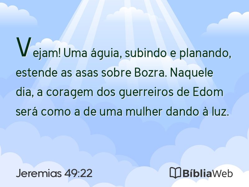Jeremias 49:22 em imagem para compartilhar