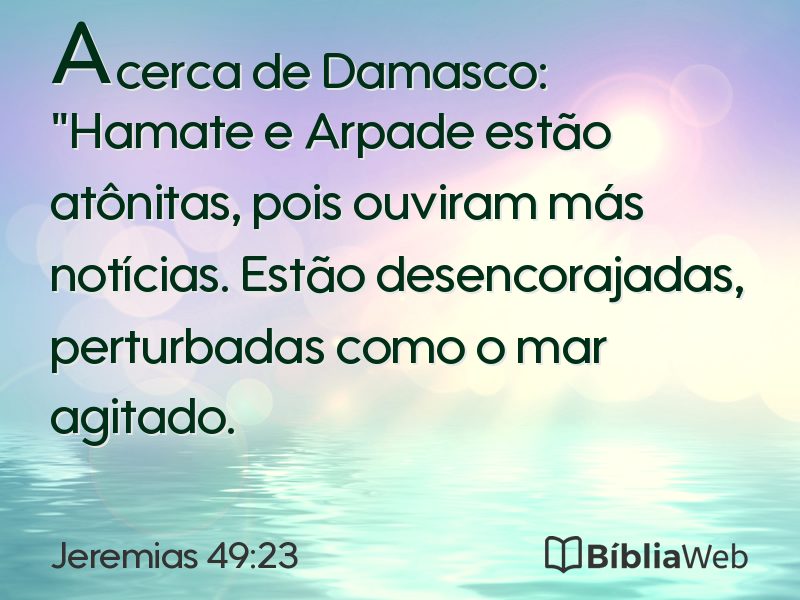 Jeremias 49:23 em imagem para compartilhar
