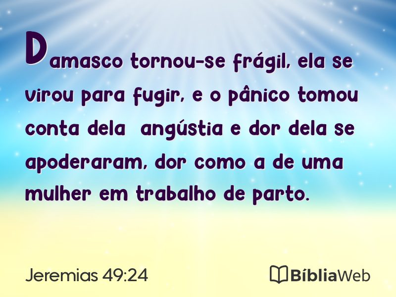 Jeremias 49:24 em imagem para compartilhar