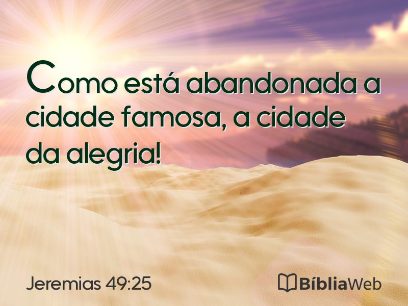 Jeremias 49:25 em imagem para compartilhar