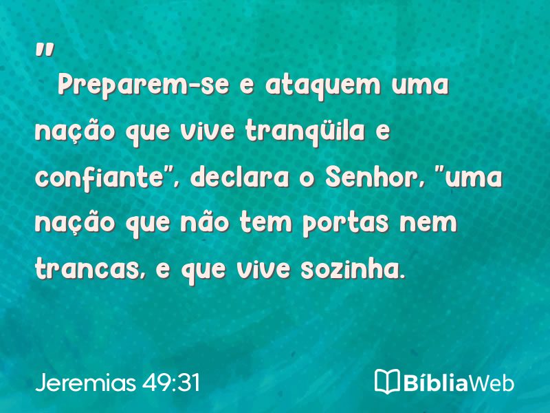 Jeremias 49:31 em imagem para compartilhar