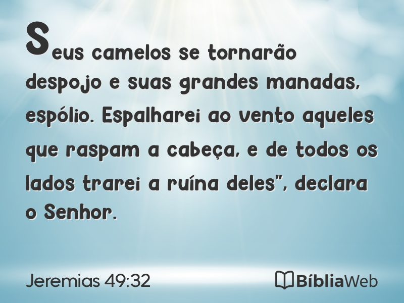 Jeremias 49:32 em imagem para compartilhar