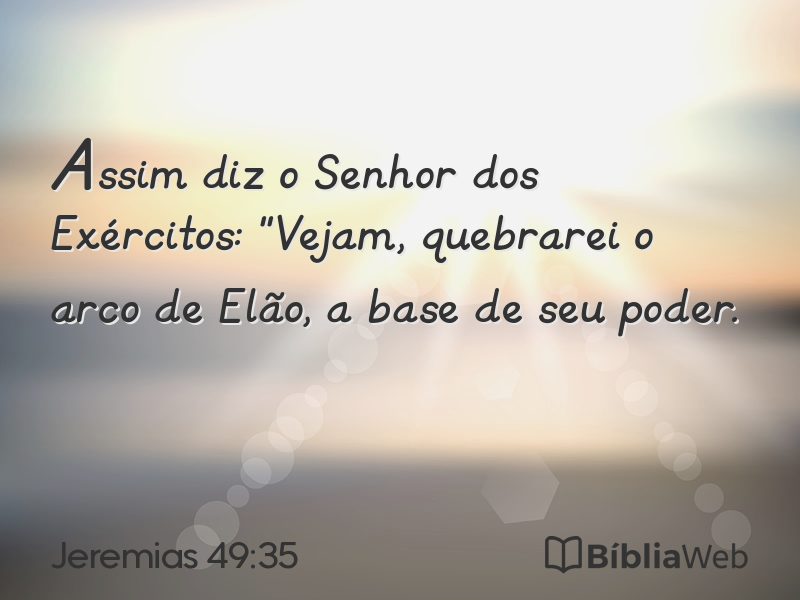 Jeremias 49:35 em imagem para compartilhar