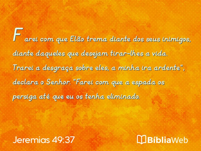 Jeremias 49:37 em imagem para compartilhar
