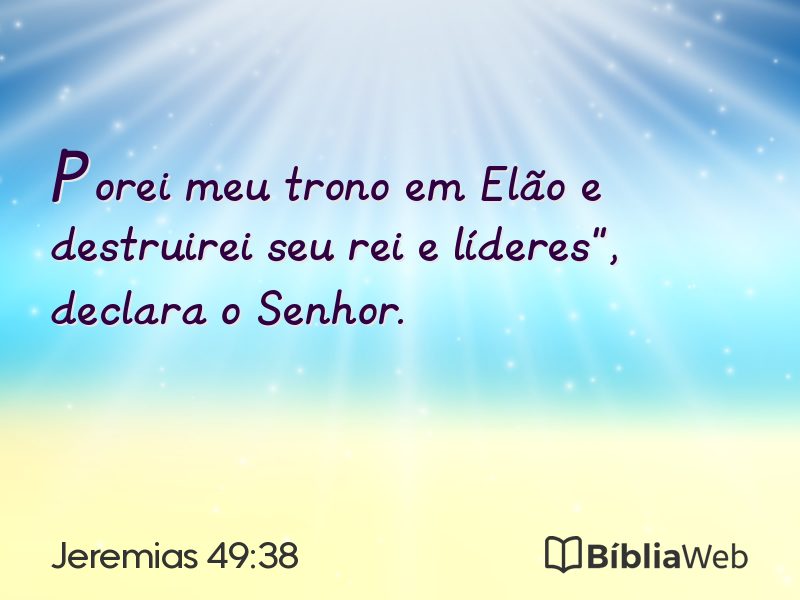 Jeremias 49:38 em imagem para compartilhar