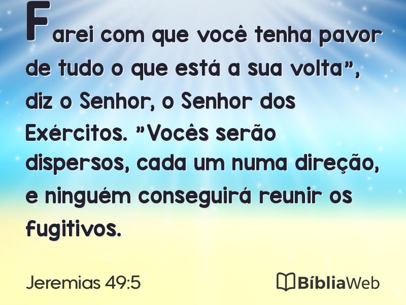 Jeremias 49:5 em imagem para compartilhar