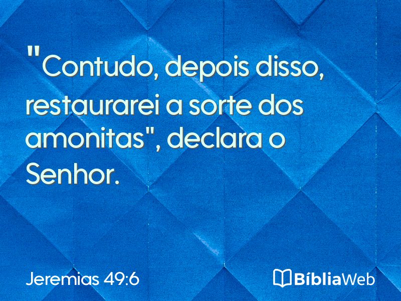 Jeremias 49:6 em imagem para compartilhar