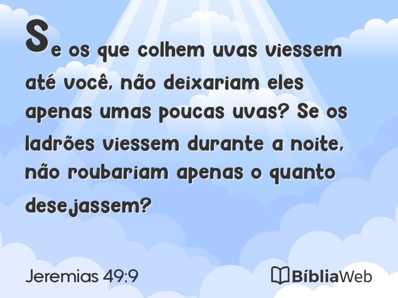 Jeremias 49:9 em imagem para compartilhar