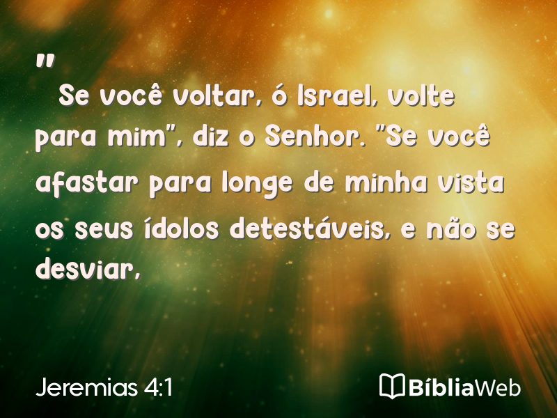 Jeremias 4:1 em imagem para compartilhar