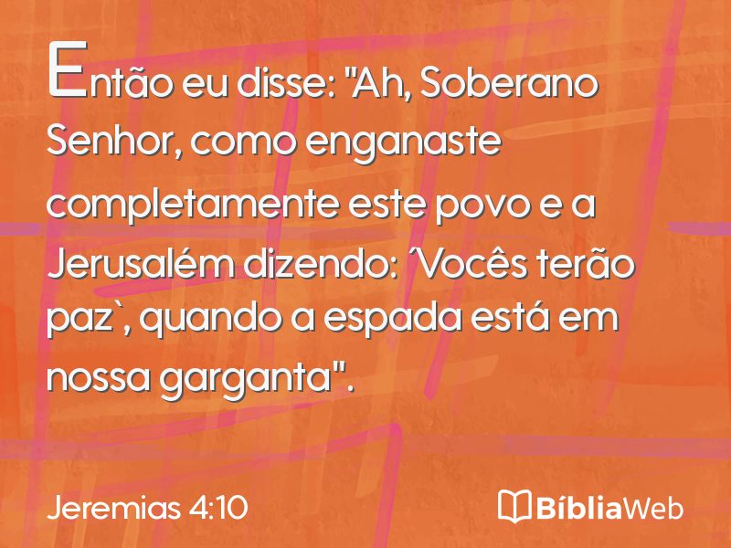 Jeremias 4:10 em imagem para compartilhar
