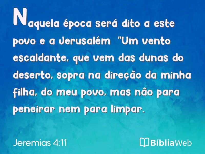 Jeremias 4:11 em imagem para compartilhar