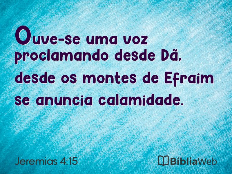 Jeremias 4:15 em imagem para compartilhar
