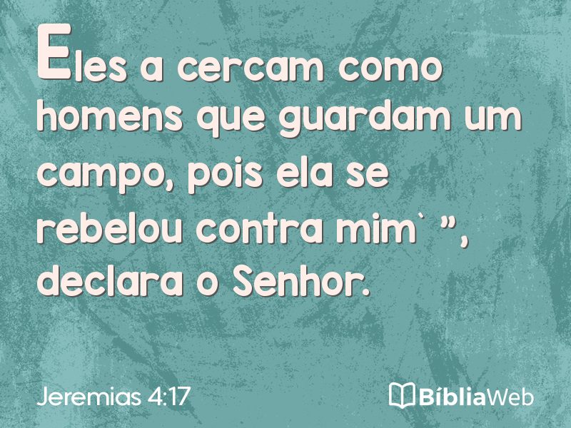 Jeremias 4:17 em imagem para compartilhar