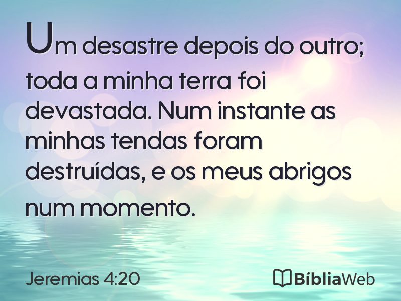 Jeremias 4:20 em imagem para compartilhar