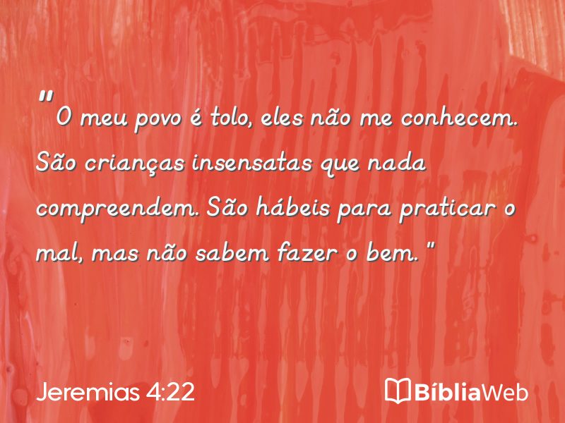 Jeremias 4:22 em imagem para compartilhar