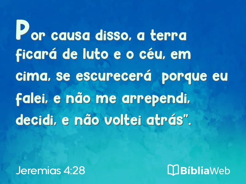 Jeremias 4:28 em imagem para compartilhar