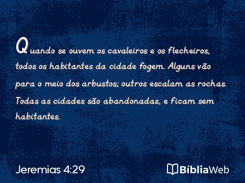 Jeremias 4:29 em imagem para compartilhar