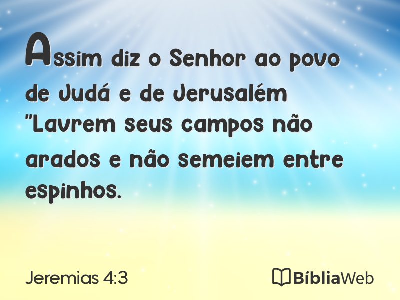 Jeremias 4:3 em imagem para compartilhar