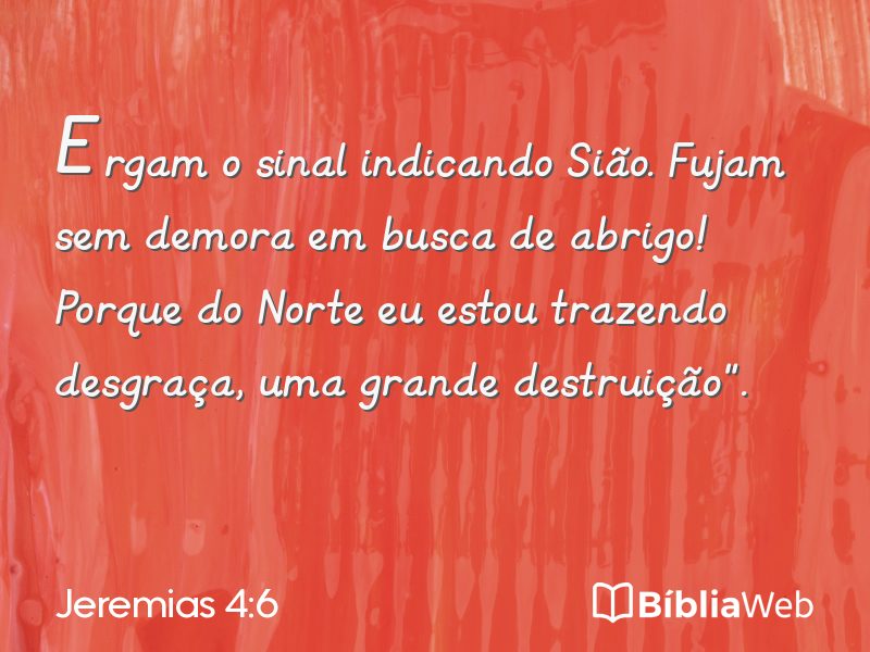 Jeremias 4:6 em imagem para compartilhar