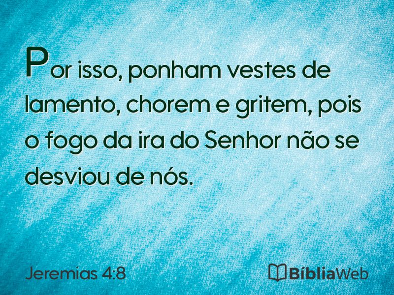 Jeremias 4:8 em imagem para compartilhar