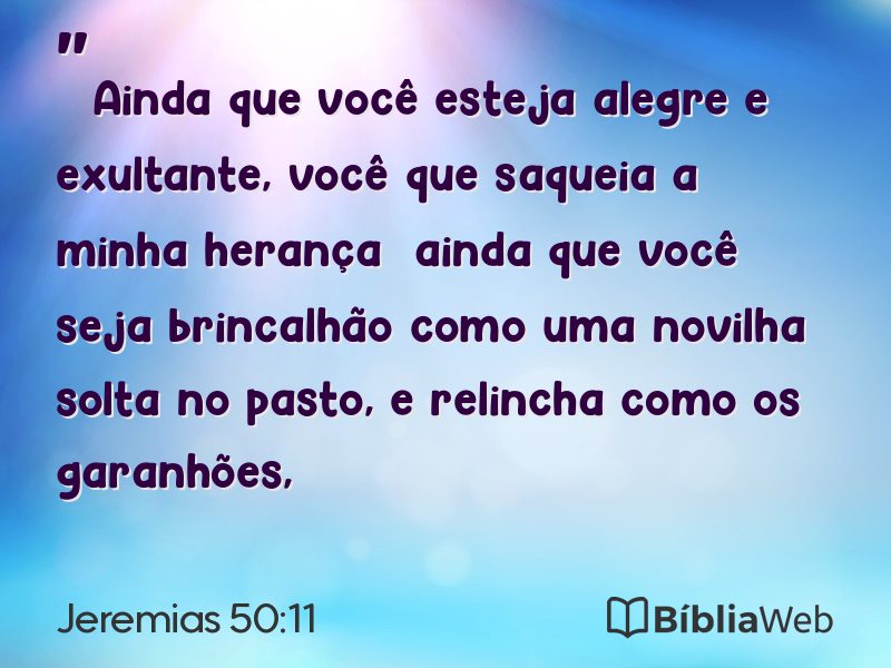 Jeremias 50:11 em imagem para compartilhar